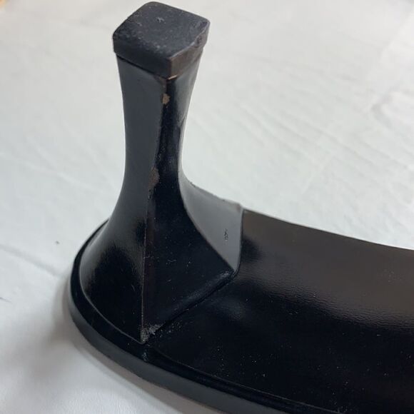 Nine West Black 3 Inch Heel Leather Upper Sexy Slimming Pointed Toe Woman 8 Med - Picture 6 of 11